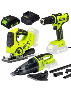 Zestaw elektronarzędzi NAC SMART Wyrzynarka + Wkrętarka + Odkurzacz ręczny + Bateria + Ładowarka 5905842532052