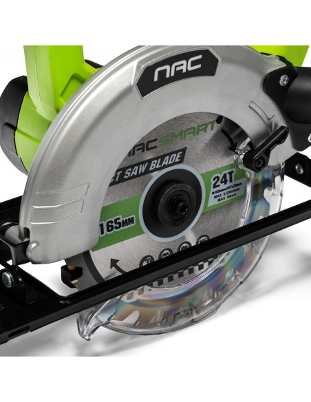Piła tarczowa ręczna 165 mm NAC SMART NS-CS-20V-B z akumulatorem 2 Ah i szybką ładowarką 5905842532083 9