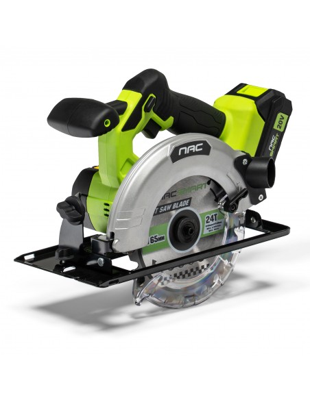 Piła tarczowa ręczna 165 mm NAC SMART NS-CS-20V-B z akumulatorem 2 Ah i szybką ładowarką 5905842532083 10