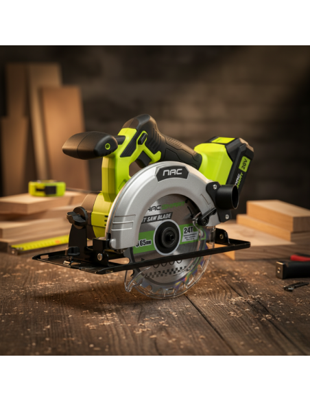 Piła tarczowa ręczna 165 mm NAC SMART NS-CS-20V-B z akumulatorem 2 Ah i szybką ładowarką 5905842532083 11
