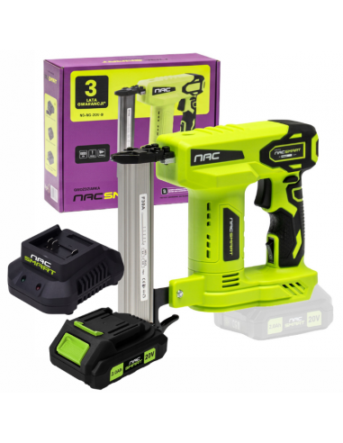 Gwoździarka akumulatorowa NS-NG-20V-B NAC SMART z akumulatorem 2 Ah i szybką ładowarką 5905842532137