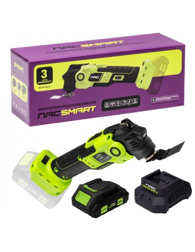 Narzędzie wielofunkcyjne, multitool NAC SMART NS-MT-20V-B z akumulatorem 2 Ah i szybką ładowarką 5905842532076