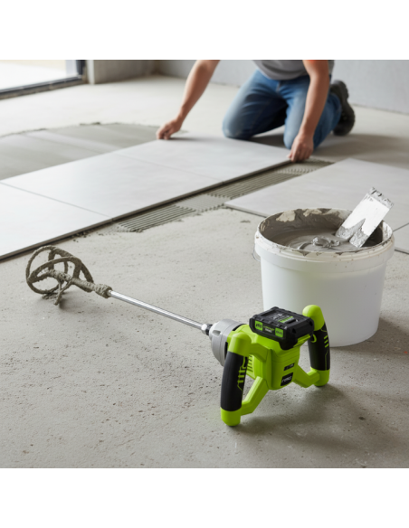 Akumulatorowe mieszadło do kleju NS-MM-20V-B NAC SMART z akumulatorem 2 Ah i szybką ładowarką 5905842532182 2