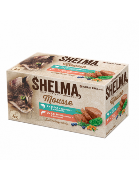 Mus dla dorosłych kotów z łososiem i tuńczykiem mix 4x 85 g 8595606410640 2