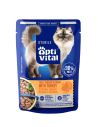 Mokra karma dla kota sterylizowanego, szarpane kawałki z indykiem w sosie OptiVital 85 g