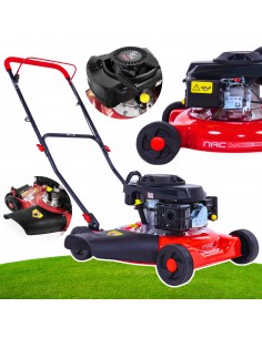 Lekka i mocna kosiarka spalinowa bez napędu z wyrzutem bocznym NAC LP50-146-SD-NG szerokość koszenia 50 cm 5902490742031