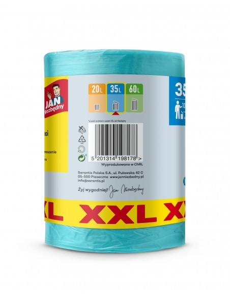 Worki na śmieci o zapachu owoców tropikalnych 35L Jan Niezbędny 100 szt. 5201314198178 3