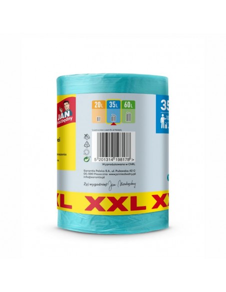Worki na śmieci o zapachu owoców tropikalnych 35L Jan Niezbędny 100 szt. 5201314198178 4