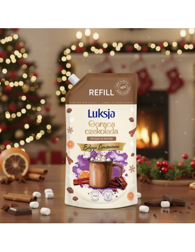 Zimowe mydło w płynie o zapachu gorącej czekolady Luksja, zapas 900 ml 5900536360744 4