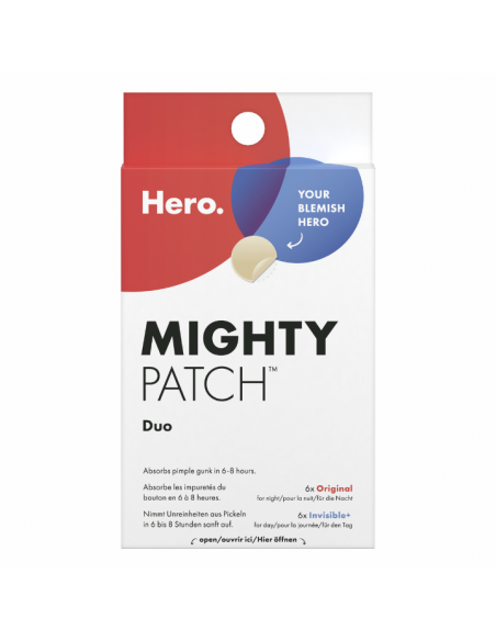 Dwuwarstwowe plastry na wypryski na dzień i na noc Hero Mighty Patch Duo 12 szt. 5010724000526