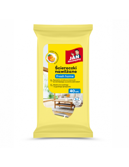 Uniwersalne ściereczki nasączane do różnych powierzchni JAN Niezbędny FRESH HOME 40 szt. 5201314198253