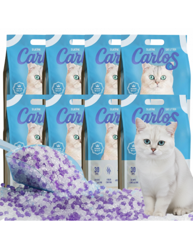 Niezbrylający żwirek dla kota silikonowy Carlos 8x 3,8L 5905842537293