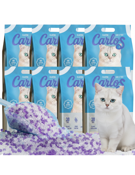 Niezbrylający żwirek dla kota silikonowy Carlos 8x 3,8L 5905842537293