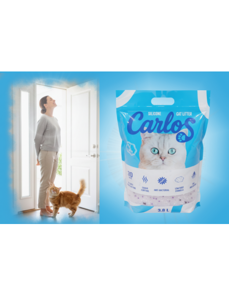 Niezbrylający żwirek dla kota silikonowy Carlos 8x 3,8L 5905842537293 9