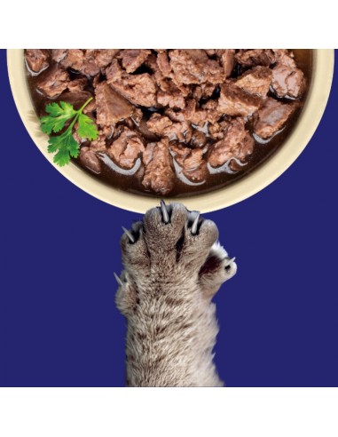 Zestaw saszetek dla kota szarpane kawałki z łososiem w sosie OptiVital 28x85g 5906764003316 4