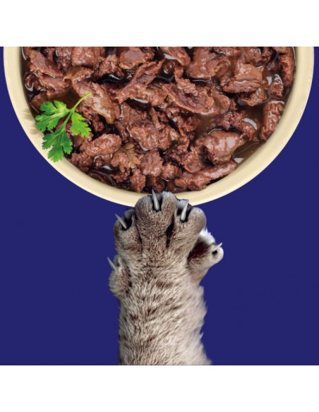 Zestaw saszetek dla kota szarpane kawałki z wołowiną w sosie 28x85g 5906764003293 7