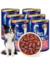 Zestaw puszek dla psa z wołowiną oraz dziczyzną i marchewką w sosie OptiVital 6x1250g