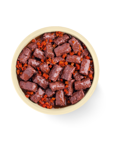 Zestaw puszek dla psa z wołowiną oraz dziczyzną i marchewką w sosie OptiVital 6x1250g 5907467782621 14