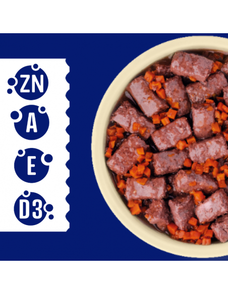 Zestaw puszek dla psa z jagnięciną, wątróbką i marchewką sosie OptiVital 6x1250g 5907467782638 4