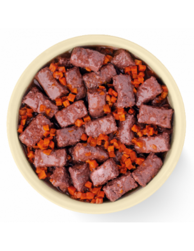 Zestaw puszek dla psa z jagnięciną, wątróbką i marchewką sosie OptiVital 6x1250g 5907467782638 14