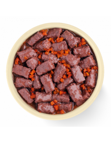 Zestaw puszek dla psa z cielęciną, sercami, wątróbką i marchewką w sosie OptiVital 6x1250g 5907467782645 14