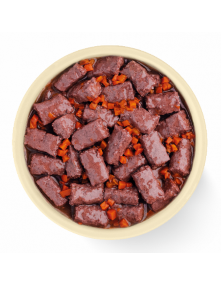 Zestaw puszek dla psa z cielęciną, sercami, wątróbką i marchewką w sosie OptiVital 6x1250g 5907467782645 14