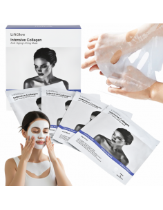 Hydrożelowa maseczka na twarz i dekolt w płachcie LiftGlow Intensive Collagen 4 szt. 5907346090007