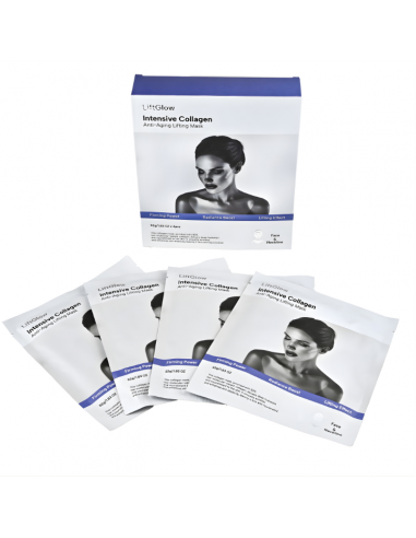 Hydrożelowa maseczka na twarz i dekolt w płachcie LiftGlow Intensive Collagen 4 szt. 5907346090007 2