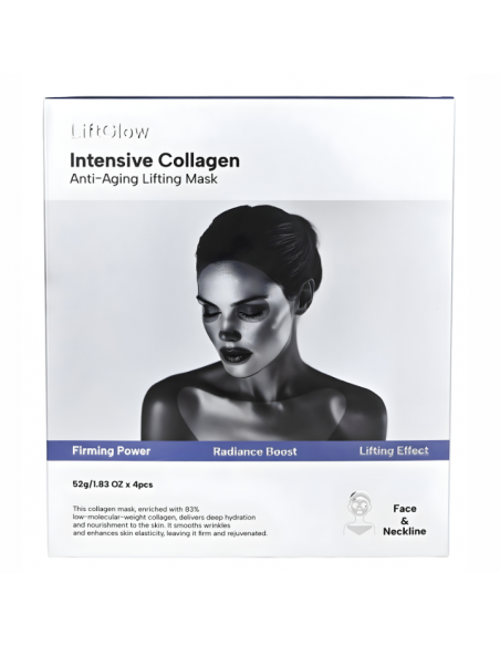 Hydrożelowa maseczka na twarz i dekolt w płachcie LiftGlow Intensive Collagen 4 szt. 5907346090007 3