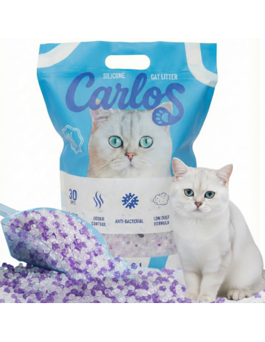 Bezpyłowy żwirek silikonowy dla kota Carlos 3,8L 5905842537286