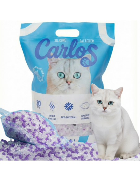 Bezpyłowy żwirek silikonowy dla kota Carlos 3,8L 5905842537286