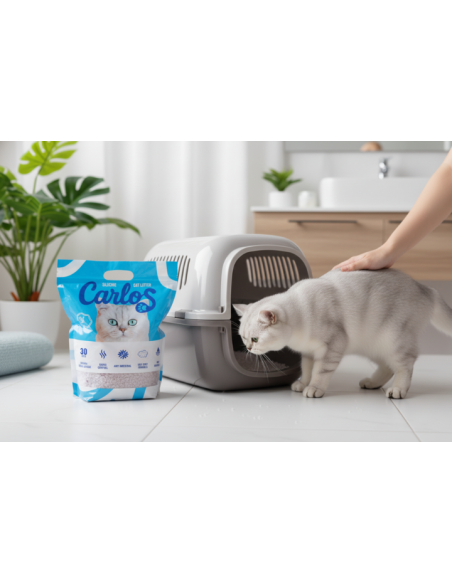 Bezzapachowy żwirek dla kota silikonowy Carlos 4x 3,8L 5905842537286 6