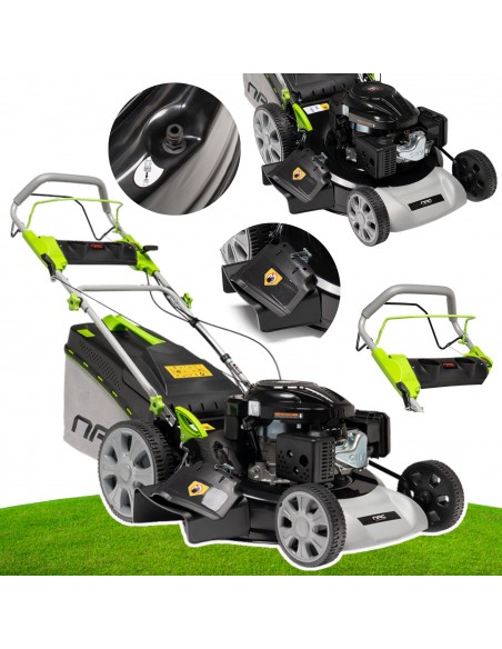 Mocna kosiarka spalinowa z napędem oraz  silnikiem LONCIN NAC LS55-196-HSD-LI 5w1, 196 cm³ szer. koszenia 55 cm 5902490740785