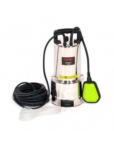 Solidna pompa zatapialna do brudnej wody NAC SPE75INOX-L, 750 W 15000l/h 5902490742628