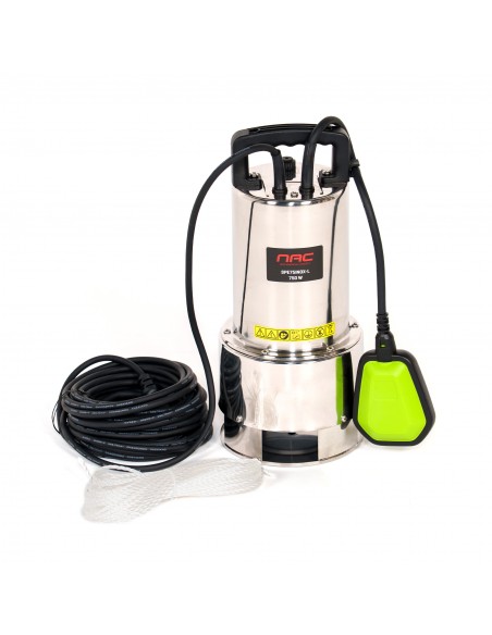 Solidna pompa zatapialna do brudnej wody NAC SPE75INOX-L, 750 W 15000l/h 5902490742628