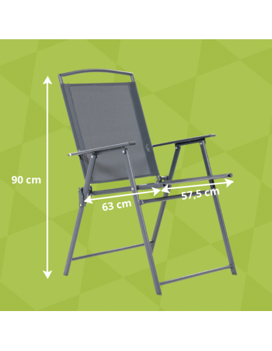 Stylowy zestaw mebli ogrodowych dla 6 osób: stół obiadowy + 6x składane krzesło Meven 5905842532533 12