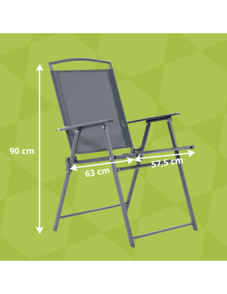 Stylowy zestaw mebli ogrodowych dla 6 osób: stół obiadowy + 6x składane krzesło Meven 5905842532533 12