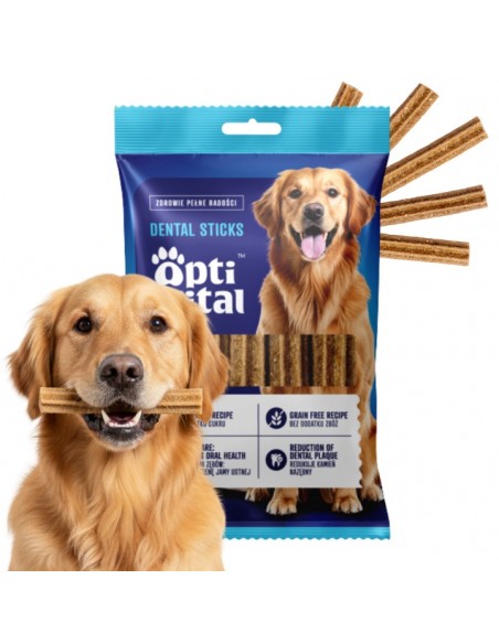 Bezzbożowy przysmak dentystyczny dla psów Dental stick OptiVital 180 g 5906764003019