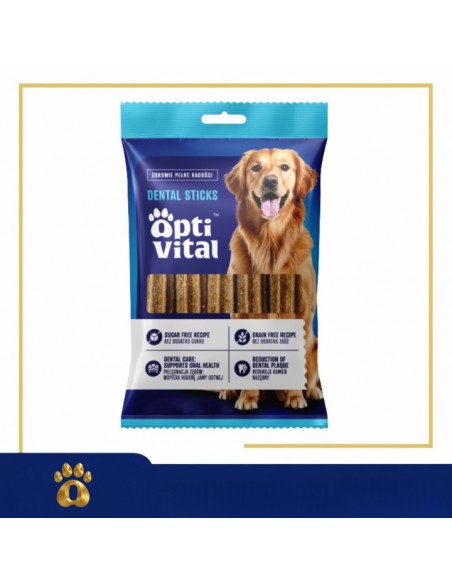 Bezzbożowy przysmak dentystyczny dla psów Dental stick OptiVital 180 g 5906764003019 2