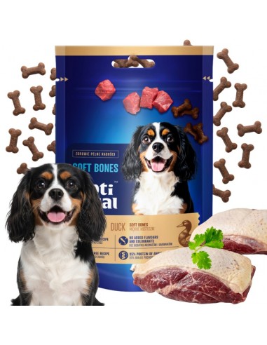 Miękkie kosteczki z kaczką, przysmak dla psa OptiVital 90 g 5907467782829