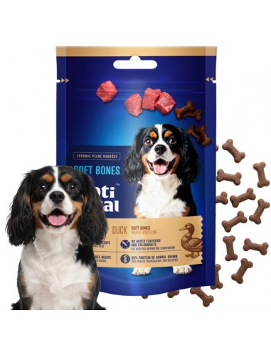 Miękkie kosteczki z kaczką, przysmak dla psa OptiVital 90 g 5907467782829 10