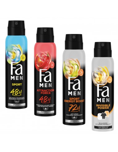 Zestaw dla mężczyzn 2x antyperspirant 150ml 2x dezodorant 150ml  Fa Men 3838824404776