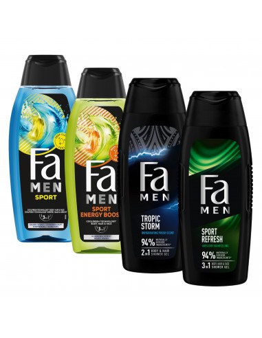 Duży zestaw żel pod prysznic  mix męski 4x400 ml 3838824404509