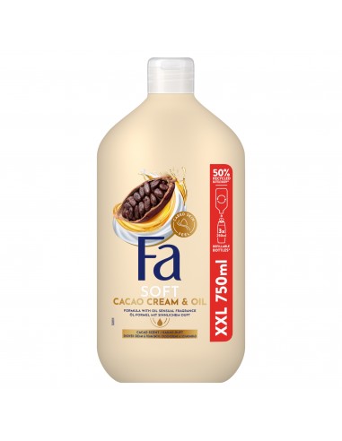 Cream & Oil Cacao żel pod prysznic zestaw 2x 750ml Fa 3838824413563 2