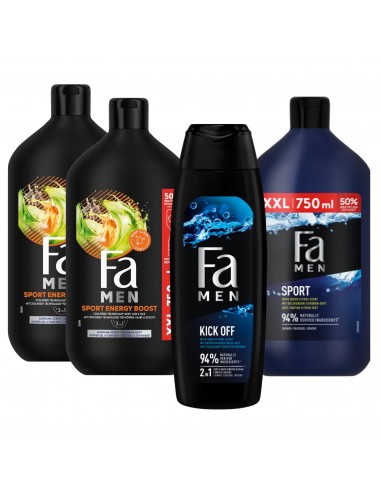 Zestaw 4 żeli pod prysznic zestaw mix męski 4x750ml Fa MEN 3838824405261