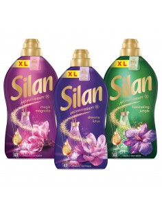 Zestaw płynów do płukania tkanin Silan Aromatherapy 3x1364 ml (Lotus + Magnolia + Jungle) 186 prań 9000101582604