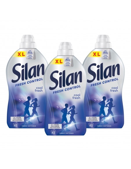 3x Delikatny płyn do płukania tkanin Silan Fresh Control Cool Fresh 3x 1364 ml 186 prań 9000101583106