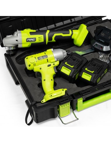 ZESTAW SZLIFIERKA KĄTOWA I ZAKRĘTARKA UDAROWA 20 V NAC SMART NS-SET3-20V 5905842533394 5