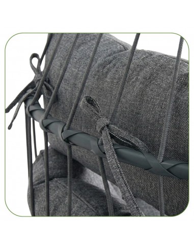 Grafitowy fotel wiszący Lizbona Meven  7