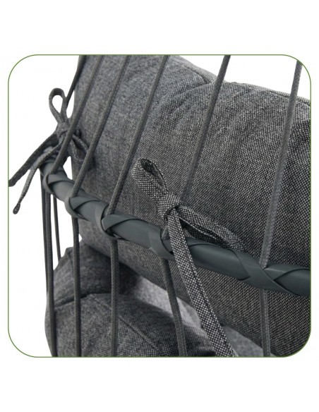 Grafitowy fotel wiszący Lizbona Meven  7